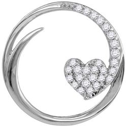 10KT White Gold 0.25CTW DIAMOND FASHION PENDANT