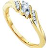 Image 1 : 10KT Yellow Gold 0.10CTW DIAMOND LADIES PROMISE RING