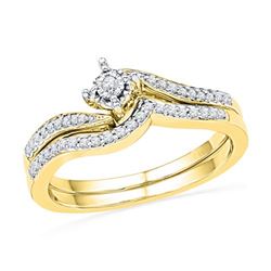 10K Yellow-gold 0.20CTW DIAMOND FASHION BRIDAL SET