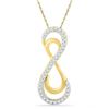 Image 1 : 10K Yellow-gold 0.10CTW DIAMOND FASHION PENDANT
