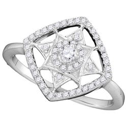 10KT White Gold 0.33CTW DIAMOND FASHION RING