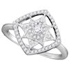 Image 1 : 10KT White Gold 0.33CTW DIAMOND FASHION RING