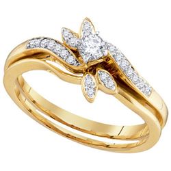 10K Yellow-gold 0.26CTW DIAMOND FASHION RING