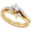 Image 1 : 10K Yellow-gold 0.26CTW DIAMOND FASHION RING