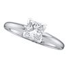 Image 1 : 14KT White Gold 0.20CTW (EXCE) PRINCESS DIAMOND RING