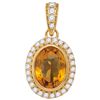 Image 1 : 14KT Yellow Gold 0.17CT-Diamond 0.95(MIN)CT CITRINE PEN