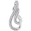 Image 1 : 10KT White Gold 0.10CTW-Diamond FASHION PENDANT
