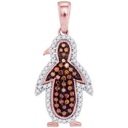 10KT Rose Gold 0.25CTW-Diamond MICRO-PAVE PENDANT