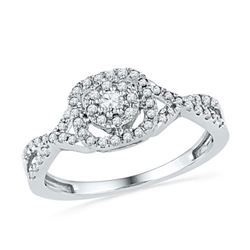 10KT White Gold 0.33CTW DIAMOND FASHION RING