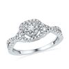 Image 1 : 10KT White Gold 0.33CTW DIAMOND FASHION RING