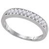 Image 1 : 10KT White Gold 0.25CTW DIAMOND MACHINE-SET BAND