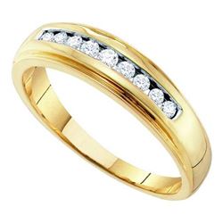 10K Yellow-gold 0.27CT DIAMOND FASHION MENS BAND