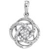 Image 1 : 10KT White Gold 0.10CTW DIAMOND FASHION PENDANT