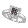 Image 1 : 925 Sterling Silver White 0.16CTW DIAMOND FASHION RING