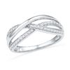 Image 1 : 10KT White Gold Two Tone 0.20CTW DIAMOND FASHION BAND