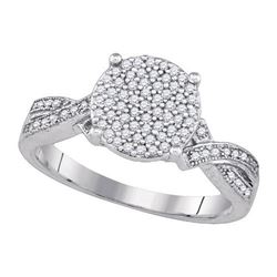 10KT White Gold 0.30CTW DIAMOND MICRO-PAVE RING