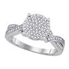 Image 1 : 10KT White Gold 0.30CTW DIAMOND MICRO-PAVE RING