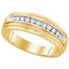 Image 1 : 925 Sterling Silver Yellow 0.25CTW DIAMOND FASHION BAND