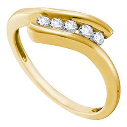 10KT Yellow Gold 0.20CTW DIAMOND FASHION BAND