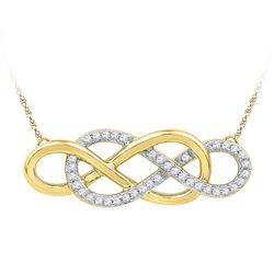 10K Yellow-gold 0.15CTW DIAMOND FASHION NECKLACE