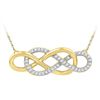 Image 1 : 10K Yellow-gold 0.15CTW DIAMOND FASHION NECKLACE