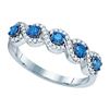 Image 1 : 10KT White Gold 0.50CTW BLUE DIAMOND FASHION RING