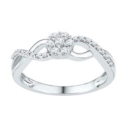 10KT White Gold 0.25CTW DIAMOND FASHION RING