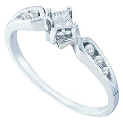 14KT White Gold 0.15CTW DIAMOND INVISIBLE RING