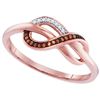 Image 1 : 10KT Rose Gold 0.05CTW-Diamond FASHION RING