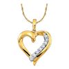 Image 1 : 10KT Yellow Gold 0.25CT DIAMOND HEART PENDANT