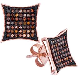 10KT Rose Gold 0.33CTW DIAMOND MICRO-PAVE EARRING