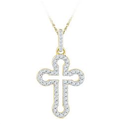 10K Yellow-gold 0.15CTW DIAMOND FASHION PENDANT