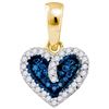 Image 1 : 10K Yellow-gold 0.10CT DIAMOND HEART PENDANT
