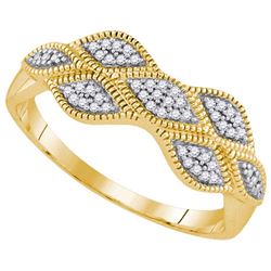 10K Yellow-gold 0.10CTW DIAMOND FASHION BAND