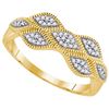 Image 1 : 10K Yellow-gold 0.10CTW DIAMOND FASHION BAND