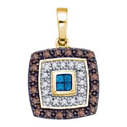 10KT Yellow Gold 0.40CTW DIAMOND MICRO-PAVE PENDANT