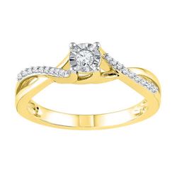 10K Yellow-gold 0.16CTW DIAMOND FASHION RING