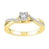 Image 1 : 10K Yellow-gold 0.16CTW DIAMOND FASHION RING