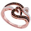 Image 1 : 10KT Rose Gold 0.25CTW DIAMOND MICRO-PAVE RING