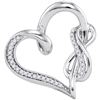 Image 1 : 925 Sterling Silver White 0.12CTW DIAMOND FASHION PENDA