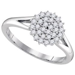 10KT White Gold 0.30CTW DIAMOND FASHION RING