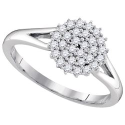 10KT White Gold 0.30CTW DIAMOND FASHION RING