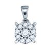 Image 1 : 14KT White Gold 0.26CT DIAMOND FASHION PENDANT