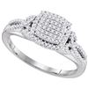 Image 1 : 10KT White Gold 0.33CTW DIAMOND MICRO-PAVE BRIDAL RING