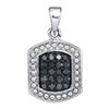 Image 1 : 10KT White Gold 0.20CTW DIAMOND MICRO-PAVE PENDANT