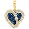 Image 1 : 10K Yellow-gold 0.25CTW DIAMOND HEART PENDANT