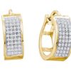 Image 1 : 925 Sterling Silver Yellow 0.25CT DIAMOND MICRO PAVE HO