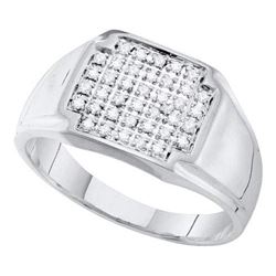 10KT White Gold 0.25CTW DIAMOND MICRO PAVE RING