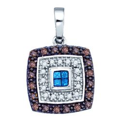 10KT White Gold 0.40CTW DIAMOND MICRO-PAVE PENDANT