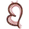Image 1 : 10KT Rose Gold 0.15CTW RED DIAMOND MICRO-PAVE PENDANT